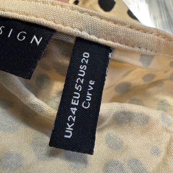 ASOS Curve Sz 20 Leopard Print Short Sleeve Thong Bodysuit NWT - Picture 2 of 5